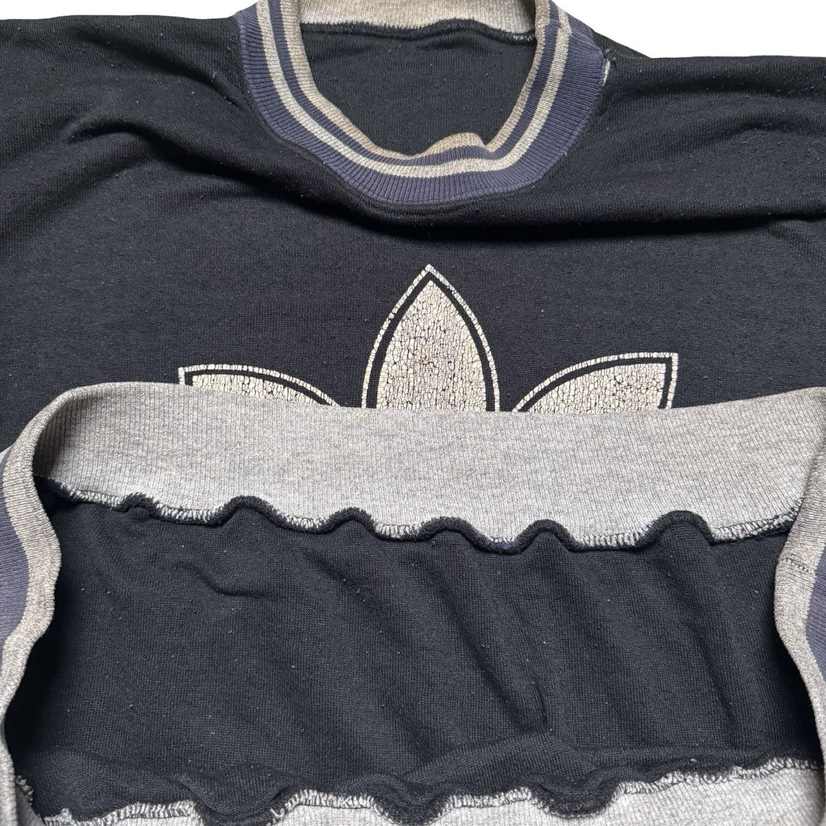 Adidas Vintage Adidas Pullover Sweatshirt Distressed Double Faced L Size US L / EU 52-54 / 3 - 4 Thumbnail