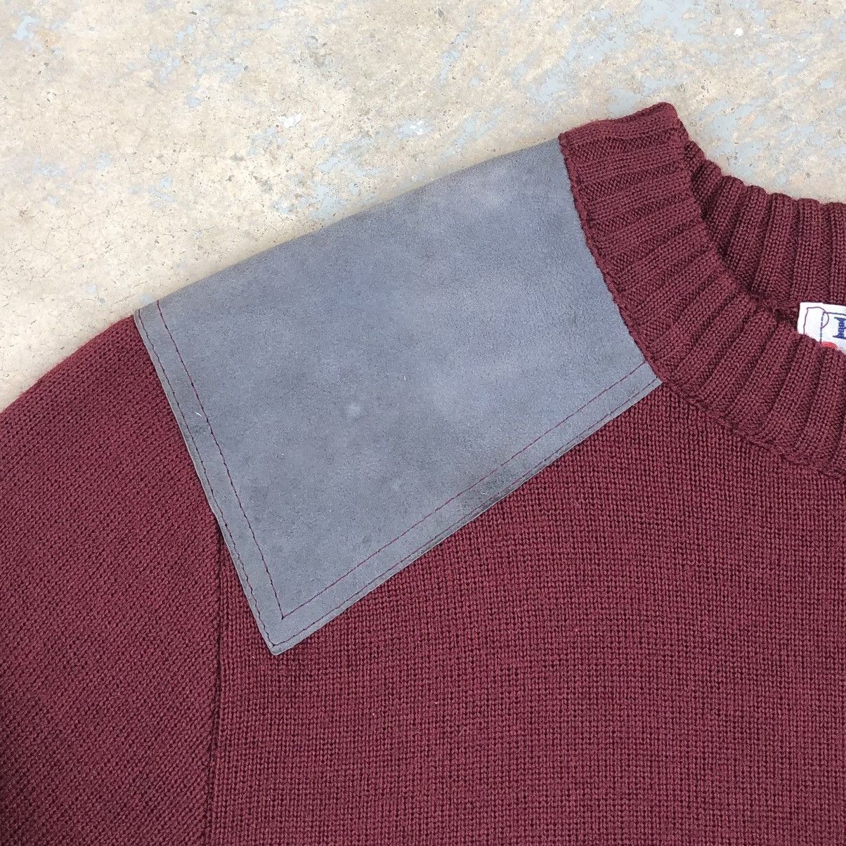 Burberry VTG Burberrys 100% Pure Wool With Burgundy Inserts Leather Size US M / EU 48-50 / 2 - 8 Thumbnail