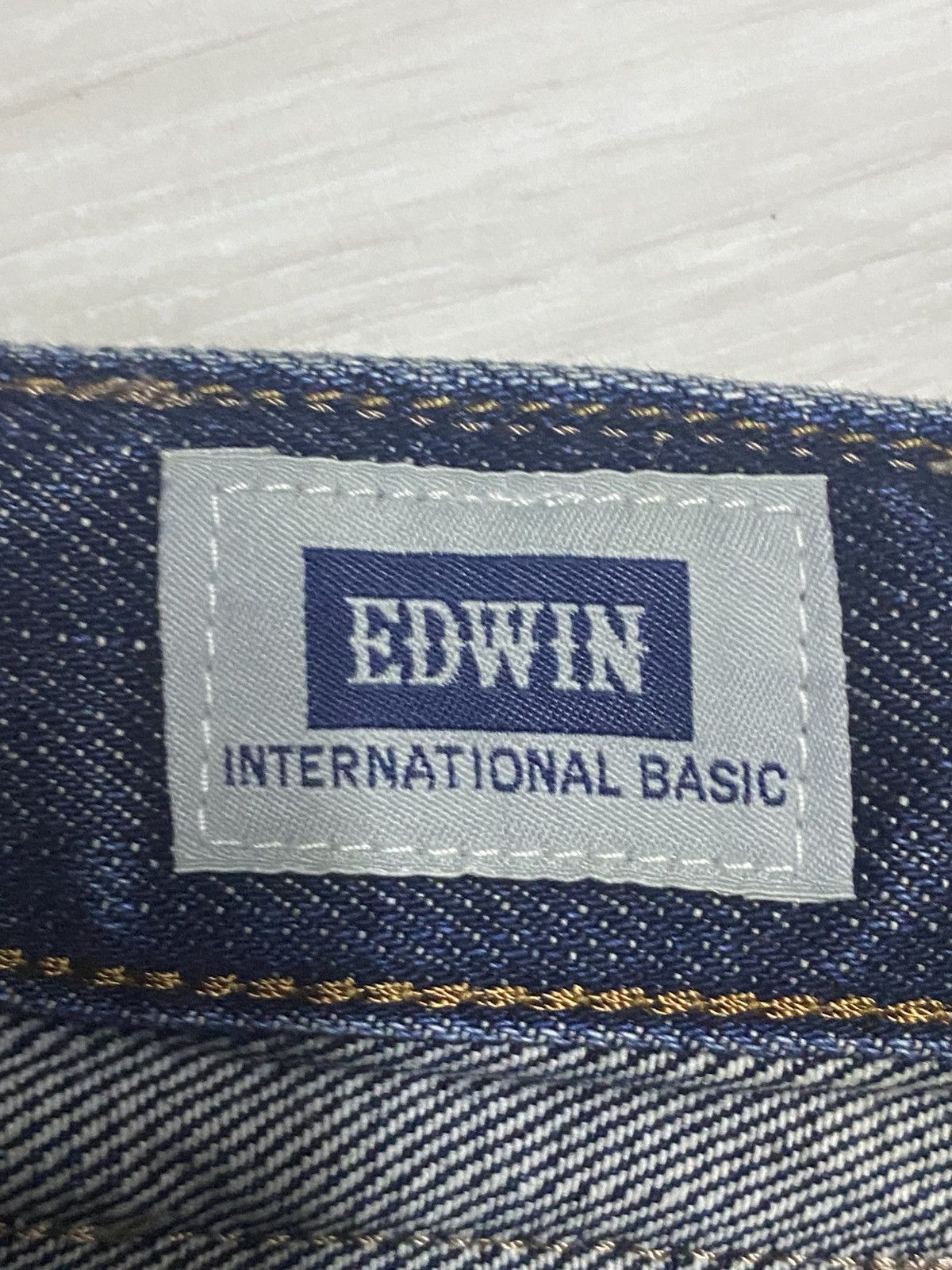 Japanese Brand Vintage Edwin 404 International Basic Blue Wash Loose Jeans Size US 30 / EU 46 - 11 Thumbnail