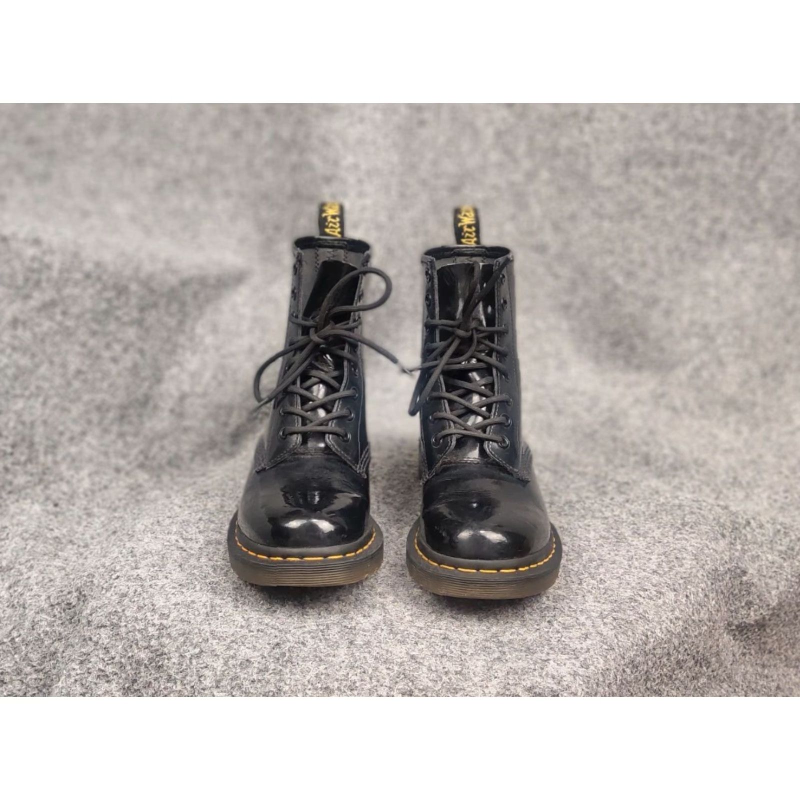Dr. Martens Dr. Martens 11821 Black Leather Combat Lace Up Boots Women's UK 4 US 6 EU 37 Ankle Patent Patent Black Leather Combat Boots Women Size US 6 / IT 36 - 3 Thumbnail