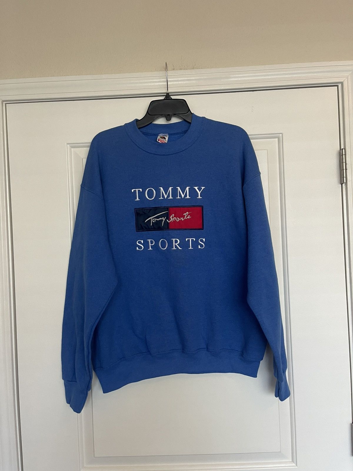 Fruit Of The Loom × Vintage Vintage 1990s-2000s Tommy Sports Pullover Blue Sweater (L) Size US L / EU 52-54 / 3 - 1 Thumbnail