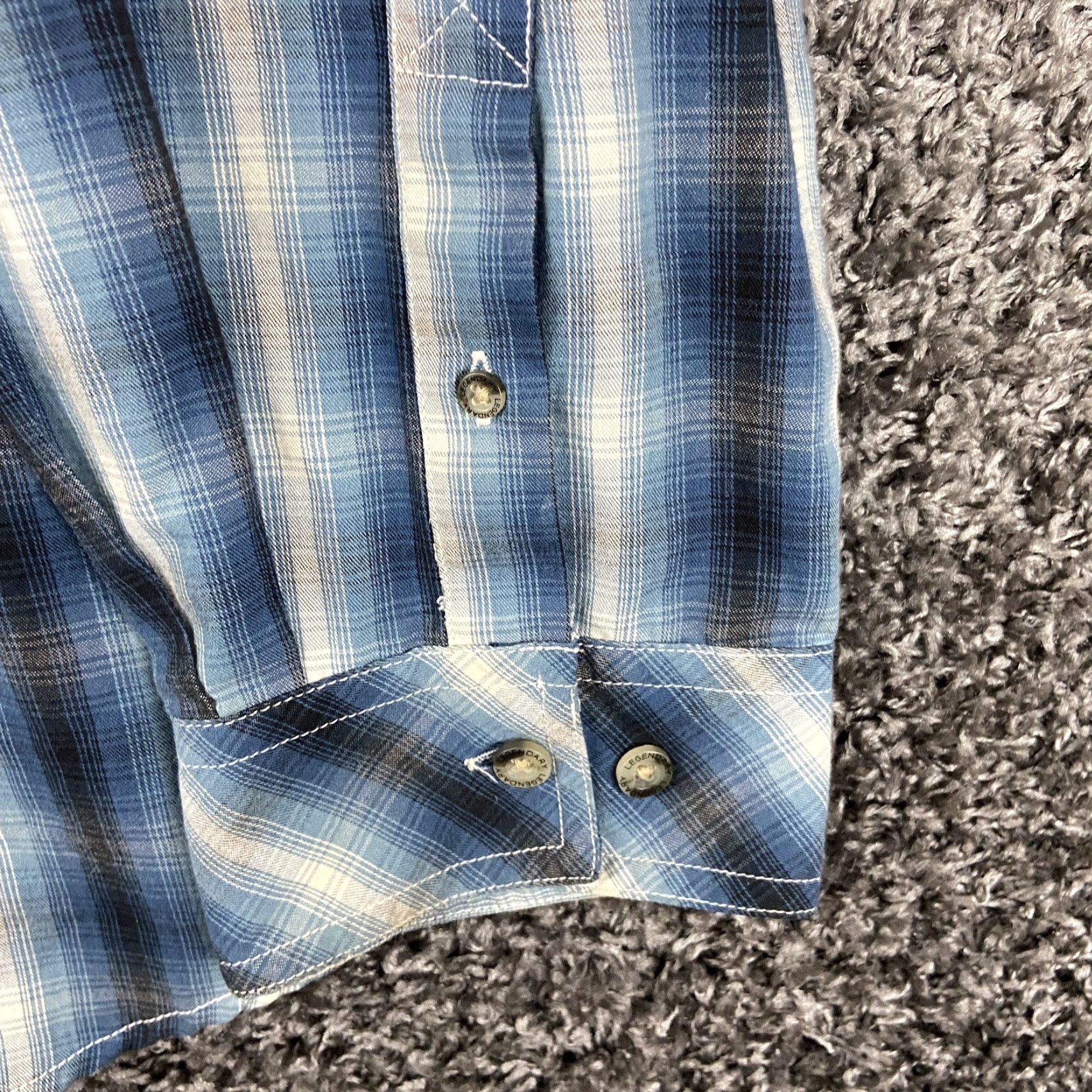Vintage Legendary Whitetails Button-Up Blue Plaid Flannel Long Sleeve Men’s 3XL Size US XXL / EU 58 / 5 - 3 Thumbnail