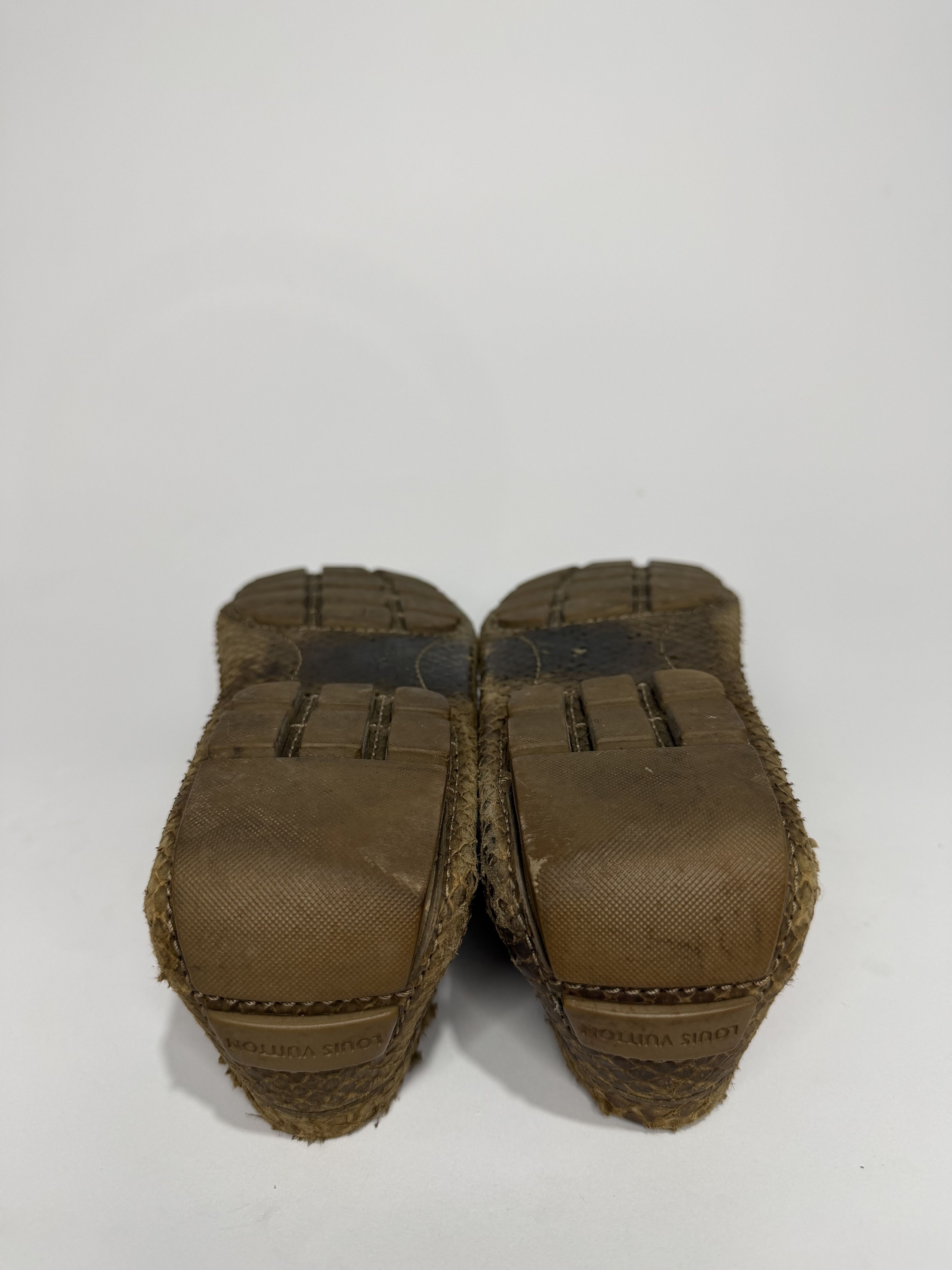 Louis Vuitton Louis Vuitton Brown Python Leather Monte Carlo Loafers Size US 10.5 / EU 43-44 - 4 Thumbnail
