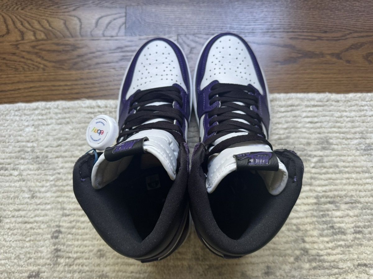 Jordan Brand 10 Jordan 1 High Court Purple White Retro Air OG Size US 10 / EU 43 - 5 Thumbnail