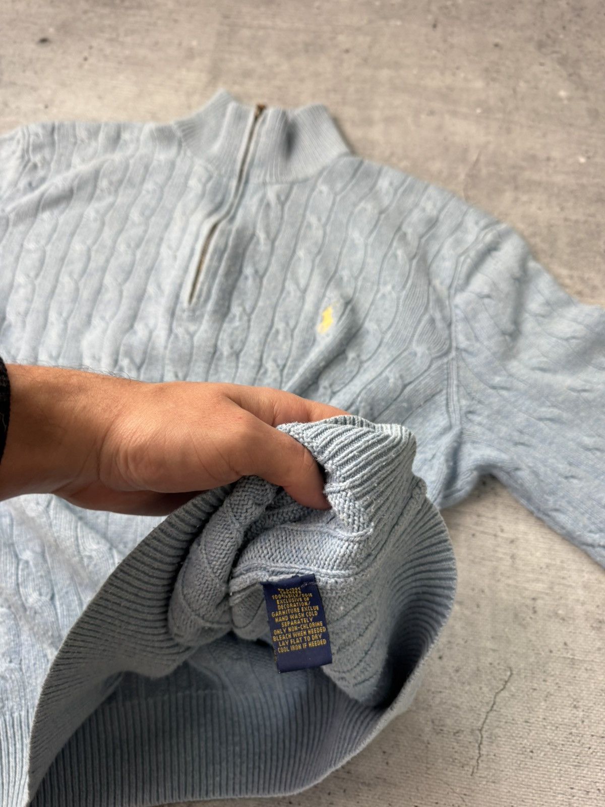 Polo Ralph Lauren Vintage 90S Polo Ralph Lauren PRL Knited 1/3 Zip Sweater Size US L / EU 52-54 / 3 - 9 Thumbnail