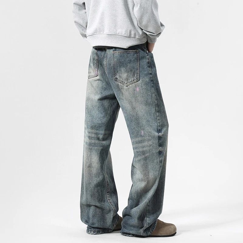 Japanese Brand × Vintage Loose jeans printing korean style Size US 33 - 5 Thumbnail
