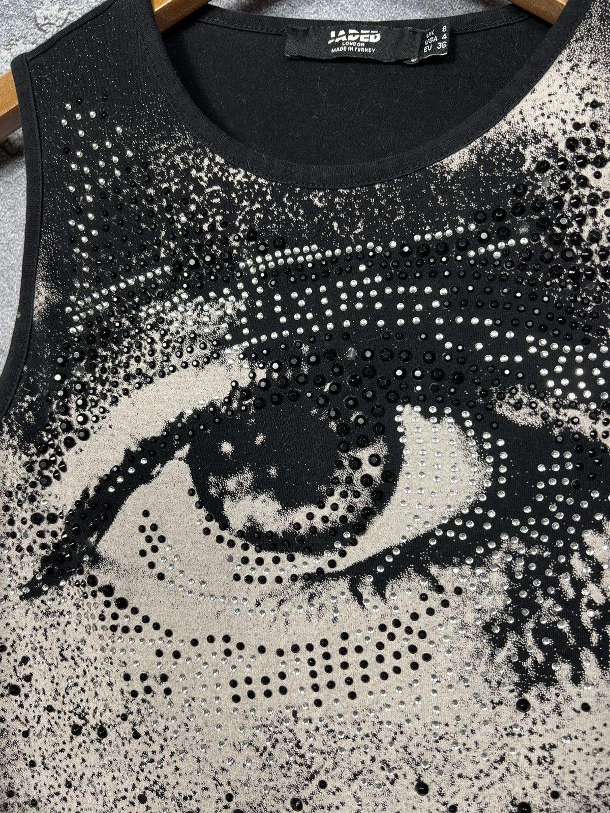 Jaded London Jaded London Graphic Eye Print Crop Tank Top Size S / US 4 / IT 40 - 5 Thumbnail