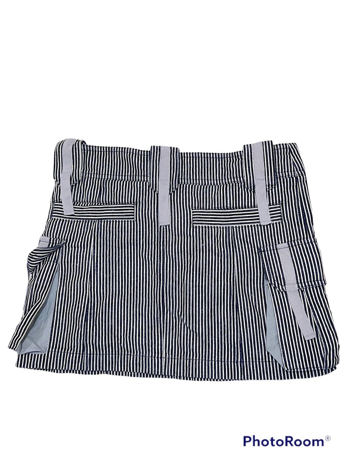 Japanese Brand Vintage Y2k stripe pocket skirt 💙💎 Size 27" / US 4 / IT 40 - 2 Thumbnail