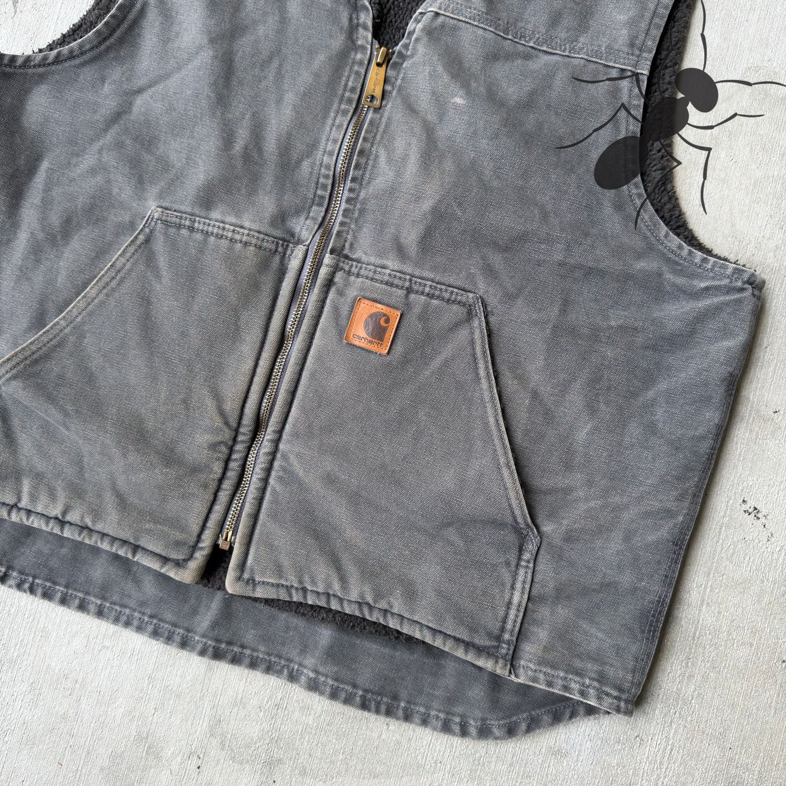 Carhartt × Vintage Carhartt V26 GVL gray work wear vest Size US L / EU 52-54 / 3 - 2 Thumbnail