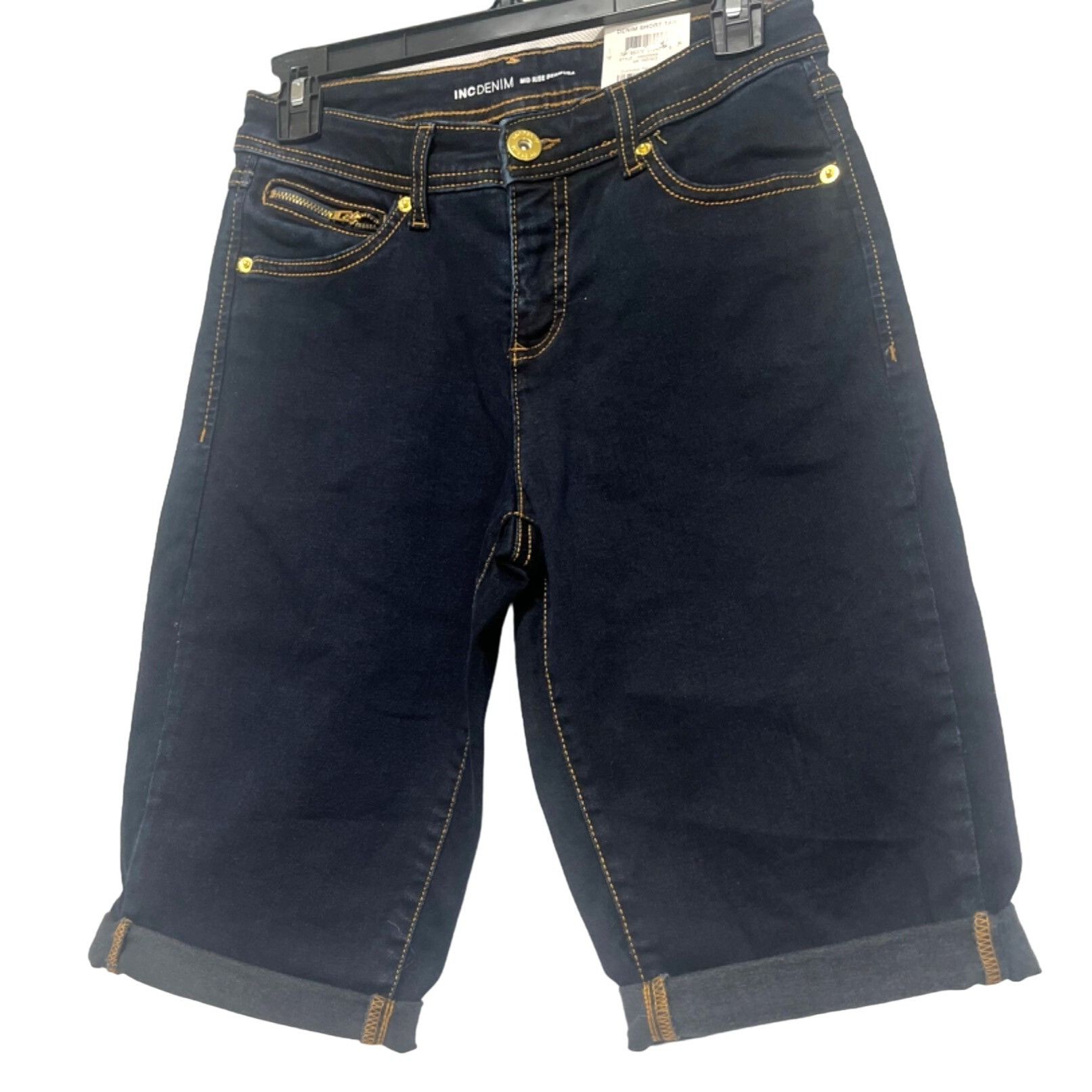 Other INC International Concepts Mid Rise Cuffed Bermuda Short, Da Size 27" / US 4 / IT 40 - 2 Thumbnail