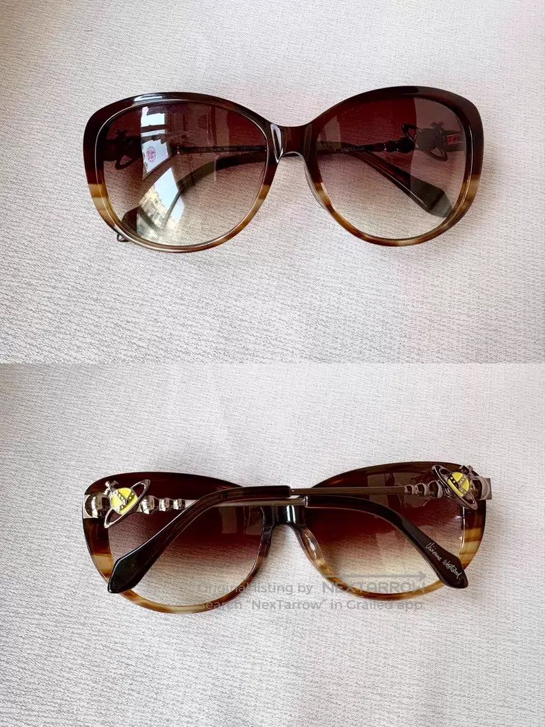Vivienne Westwood Vivienne Westwood Tea-colored gradient Saturn sunglasses Size ONE SIZE - 6 Thumbnail
