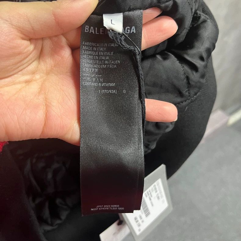 Balenciaga Balenciaga latest black solid color logo loose leather jack Size US L / EU 52-54 / 3 - 3 Thumbnail