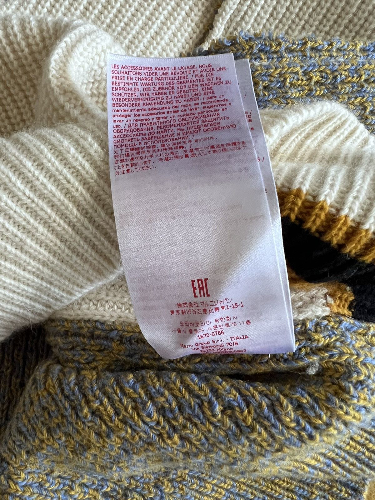 Marni $1.5K Alpaca-blend two-sided “College” sweater/jumper, IT52 Size US L / EU 52-54 / 3 - 25 Thumbnail