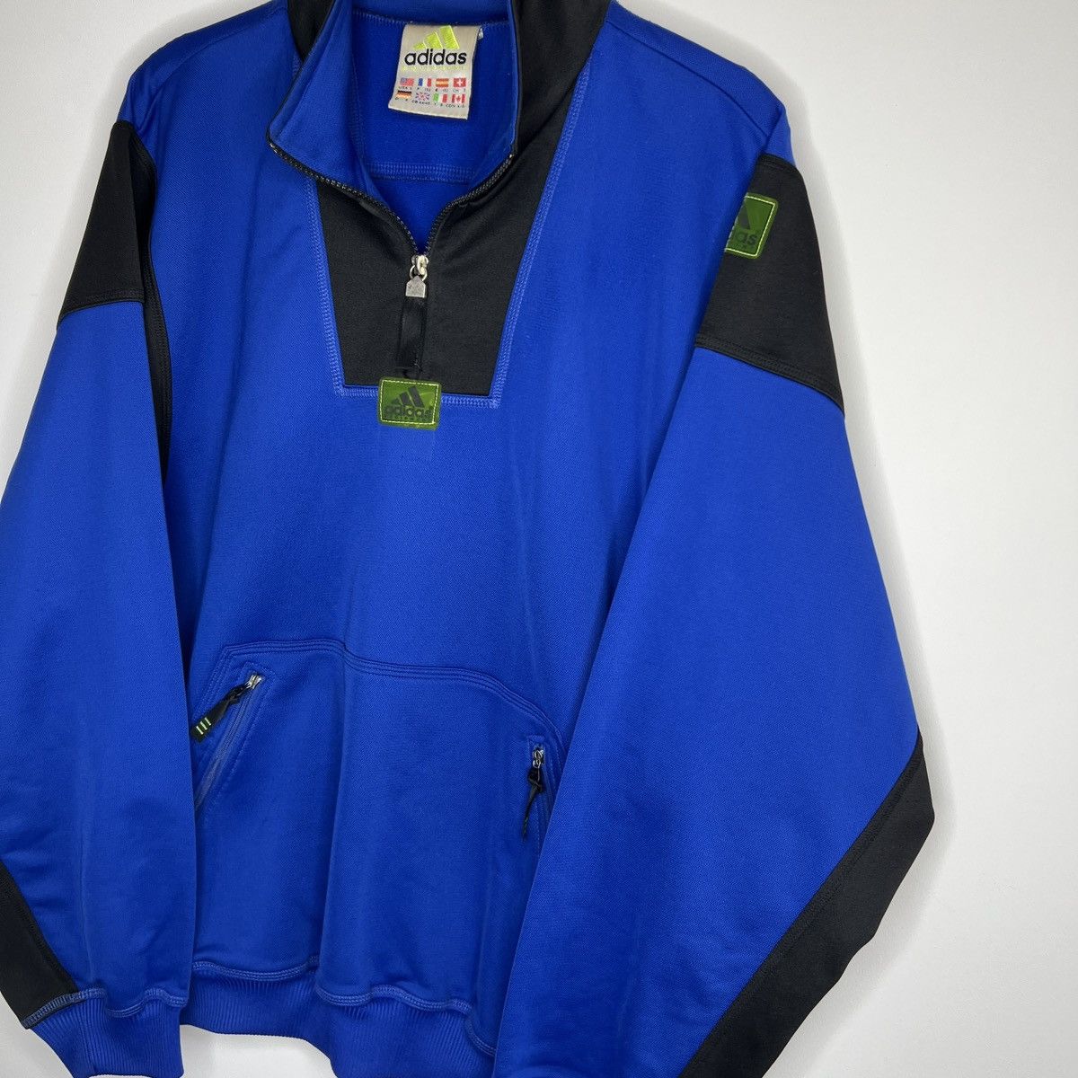 Adidas × Equipment × Vintage Vintage 90s Adidas Equipment 1/4 Half Zip Logo Sweatshirt Size US L / EU 52-54 / 3 - 3 Thumbnail