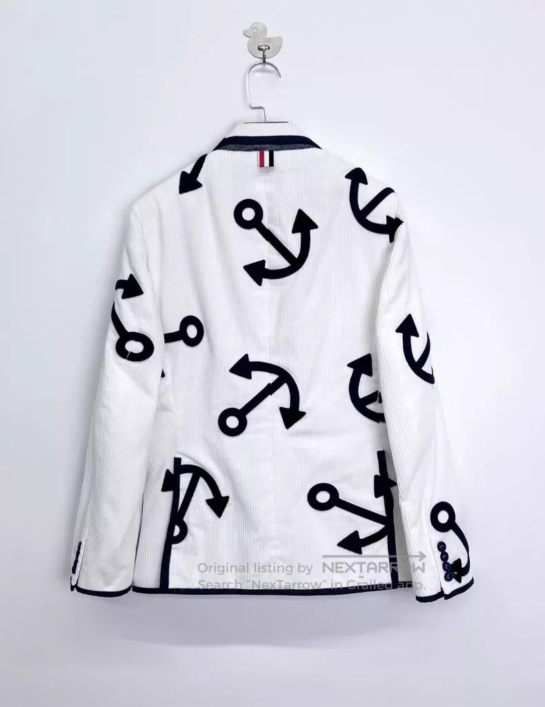 Thom Browne Thom Browne Corduroy Color Block Anchor Print Embroidered Size US S / EU 44-46 / 1 - 2 Thumbnail