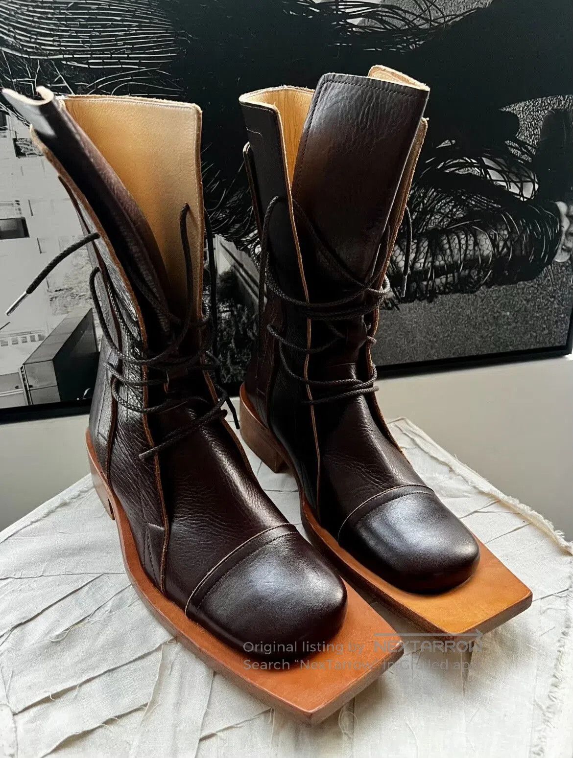Beauty Beast stylish leather lace. Size US 9 / EU 42 - 5 Thumbnail