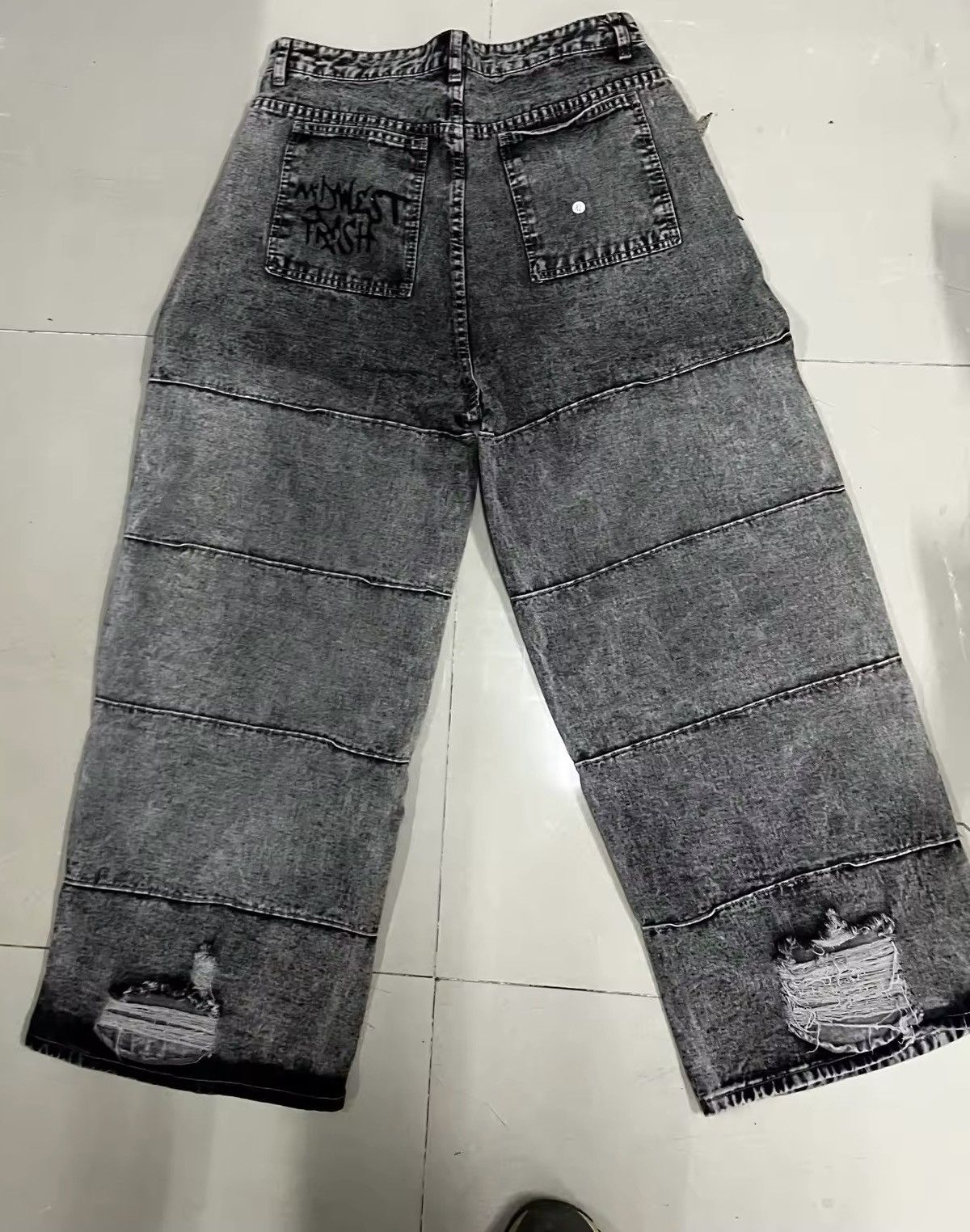 Jean Streetwear Ripped Stacked Jeans Size US 30 / EU 46 - 7 Thumbnail