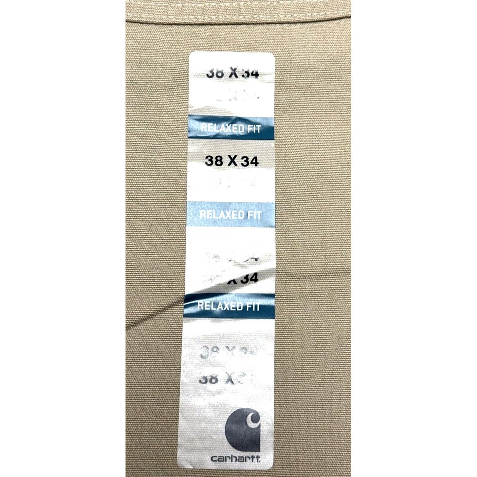 Carhartt Carhartt Relaxed Fit Canvas Work Pants 38x34 Beige Khaki Workwear Outdoors Mens Regular Straight Pocket Classic Logo USA Workwear Size US 38 / EU 54 - 2 Thumbnail
