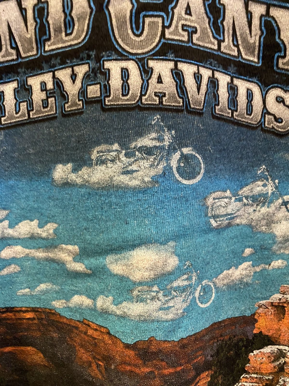 Harley Davidson × Vintage Vintage Harley Davidson Grand Canyon Black T Shirt Size US XL / EU 56 / 4 - 6 Thumbnail