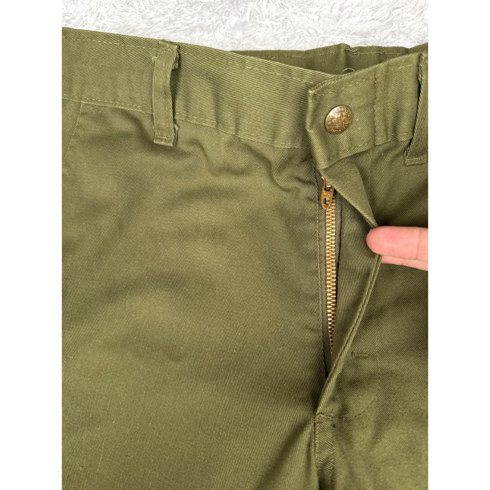 Vintage VINTAGE Boy Scouts Of America Pants Mens 29x28 Green Twill Cargo Pockets Outdoor Campaign Mens Size US 29 - 5 Thumbnail