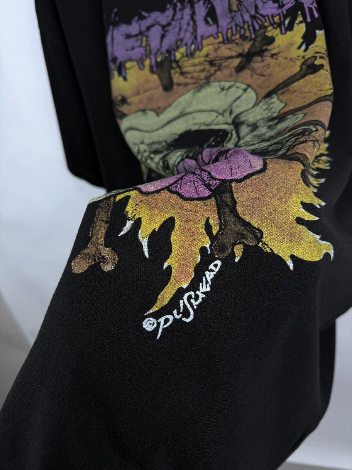 Metallica 💀🇺🇸 Vintage Metallica Pushead Skull Rock Band Retro T-Shirt Size US XL / EU 56 / 4 - 7 Thumbnail