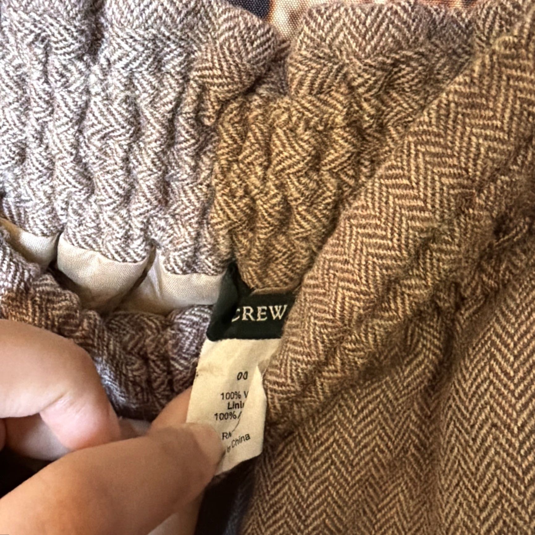 J.Crew J.Crew Skirt Womens 00 Brown Wool Mini Pull On Elastic Waist Pockets Lined Knit Short Vintage: No? Size 24" / US 00 / IT 34 - 2 Thumbnail