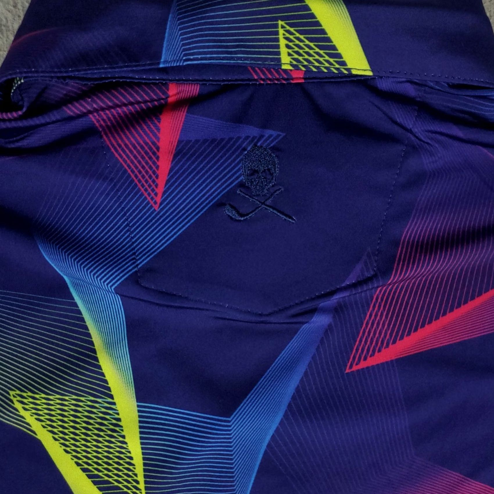 Robert Graham Robert Graham Polo Shirt Mens Small Purple Star Print Polyester Golf Stretch Polo Size US S / EU 44-46 / 1 - 3 Thumbnail