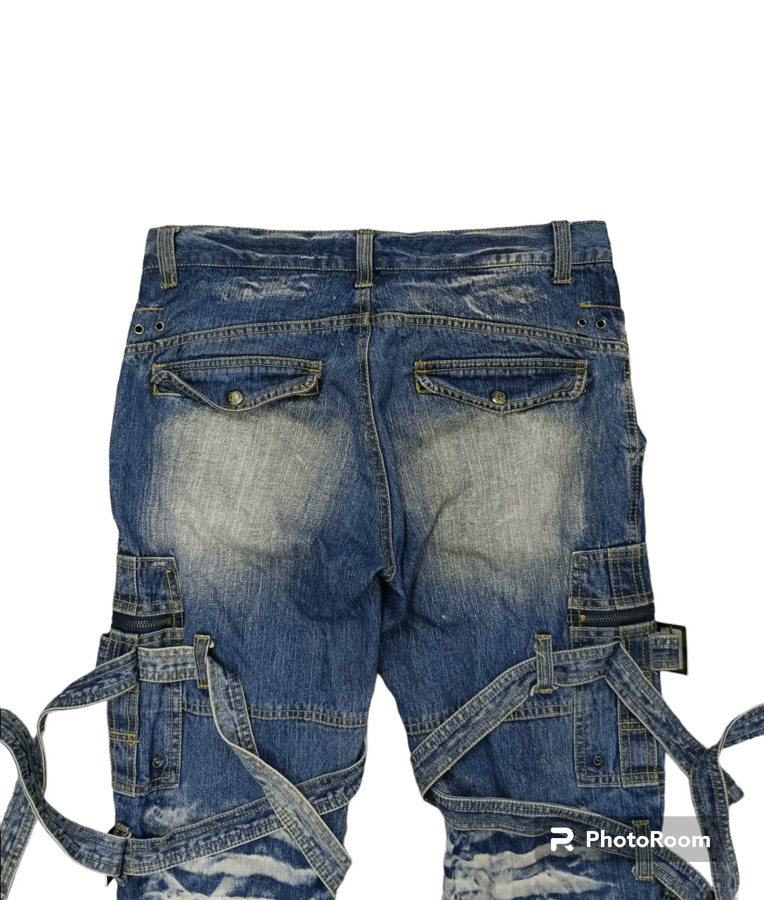 Japanese Brand FLARE SICK🔥BONDAGE TOPISM CARGO PANTS Size US 32 / EU 48 - 4 Thumbnail