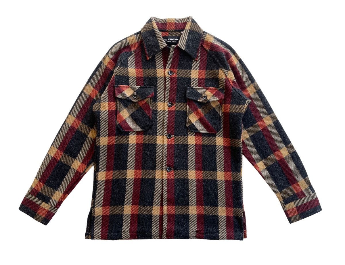 Flannel Vintage 90s Wool Checked Flannel Shirt Size US M / EU 48-50 / 2 - 6 Thumbnail