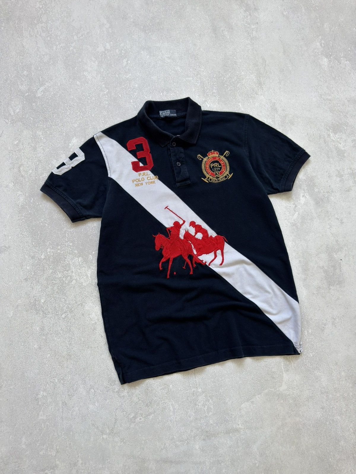 Polo Ralph Lauren Vintage Polo Ralph Lauren New York Big Logo Rugby Polo Shirt Size US L / EU 52-54 / 3 - 2 Thumbnail
