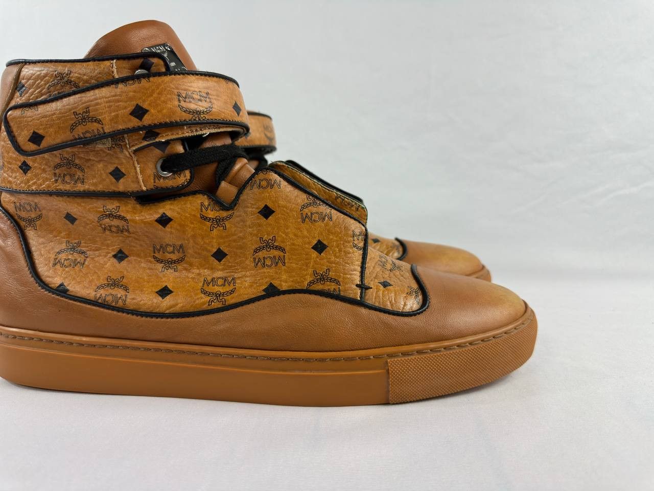 MCM MCM Visetos High Top Leather Sneakers Size US 13 / EU 46 - 3 Thumbnail