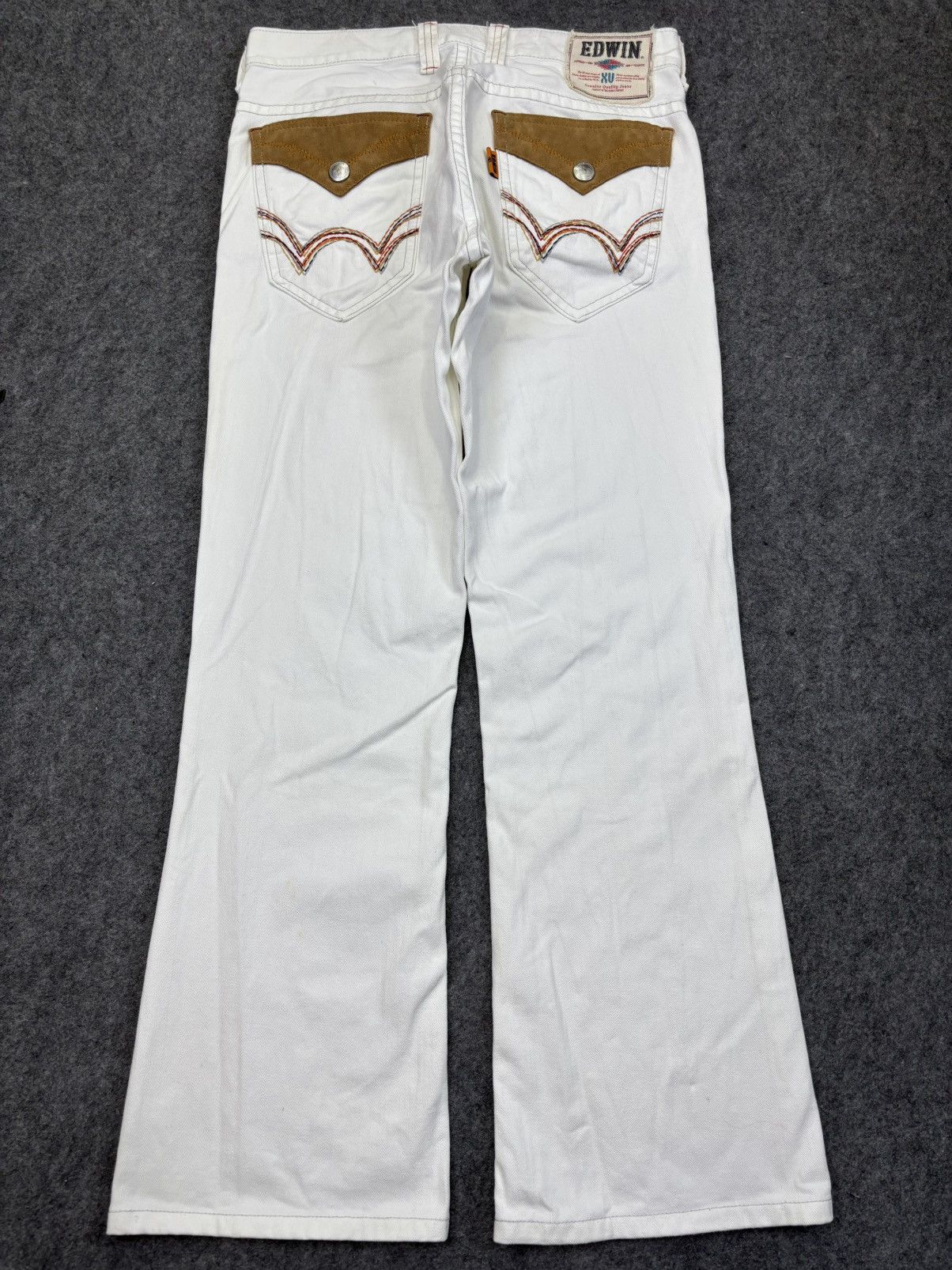 Edwin 💥Flare💥Edwin Navajo Style White Flare Denim F958 Size US 34 / EU 50 - 15 Thumbnail