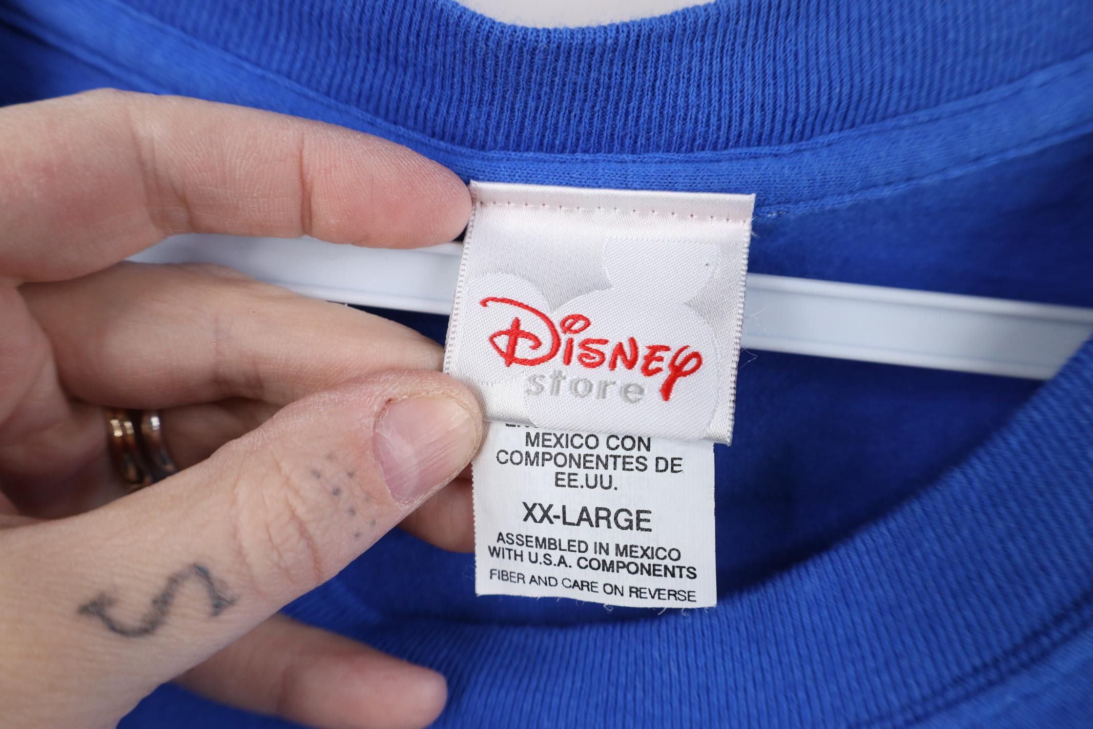Disney Vintage Y2K Disney Spell Out Mickey Mouse T-Shirt Royal Blue Size US XXL / EU 58 / 5 - 7 Thumbnail
