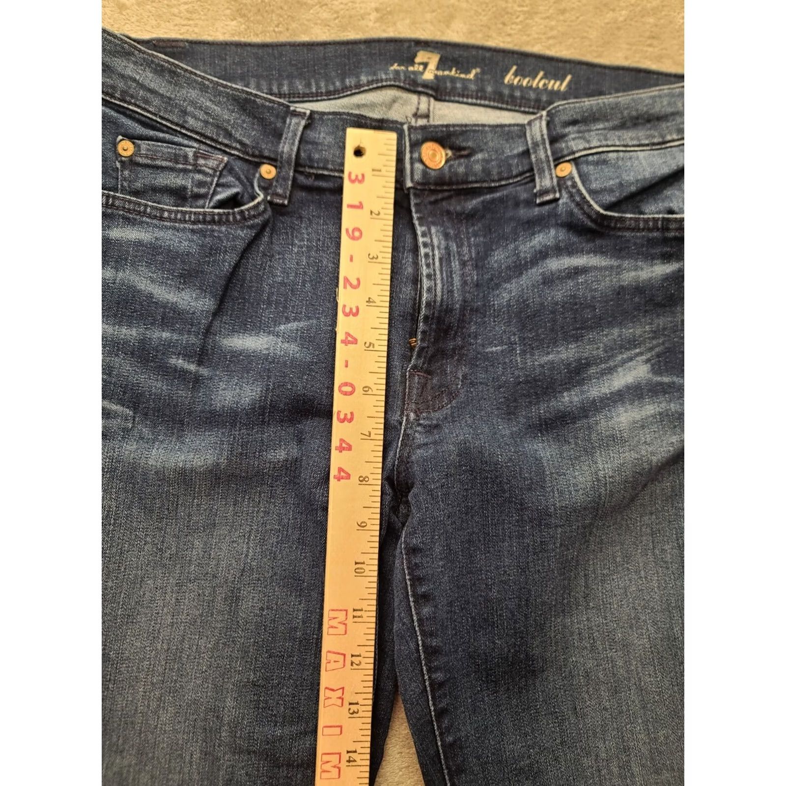 7 For All Mankind 7 For All Mankind Jeans Womens 32 Bootcut Regular Fit Straight Leg Distressed Denim Blue 7 For All Mankind Bootcut Jeans Womens 32 Size 24" / US 00 / IT 34 - 4 Thumbnail