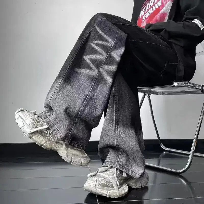 Japanese Brand Hip hop vibe distressed gradient straight leg jeans Size US 30 / EU 46 - 3 Thumbnail