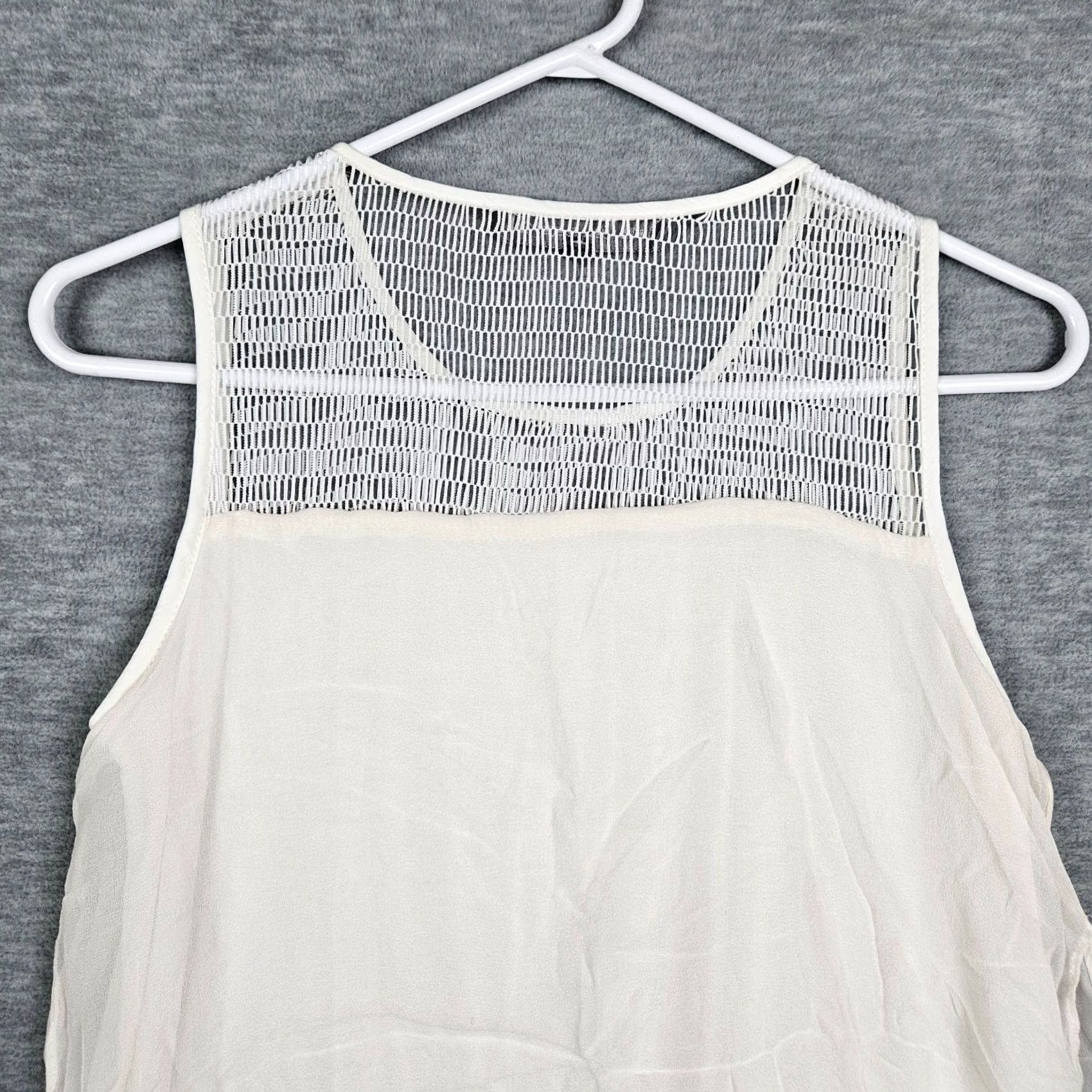 Layer 8 LOLA & SOPHIE Top Size S White Lace Layer Sleeveless Women's Size S / US 4 / IT 40 - 4 Thumbnail