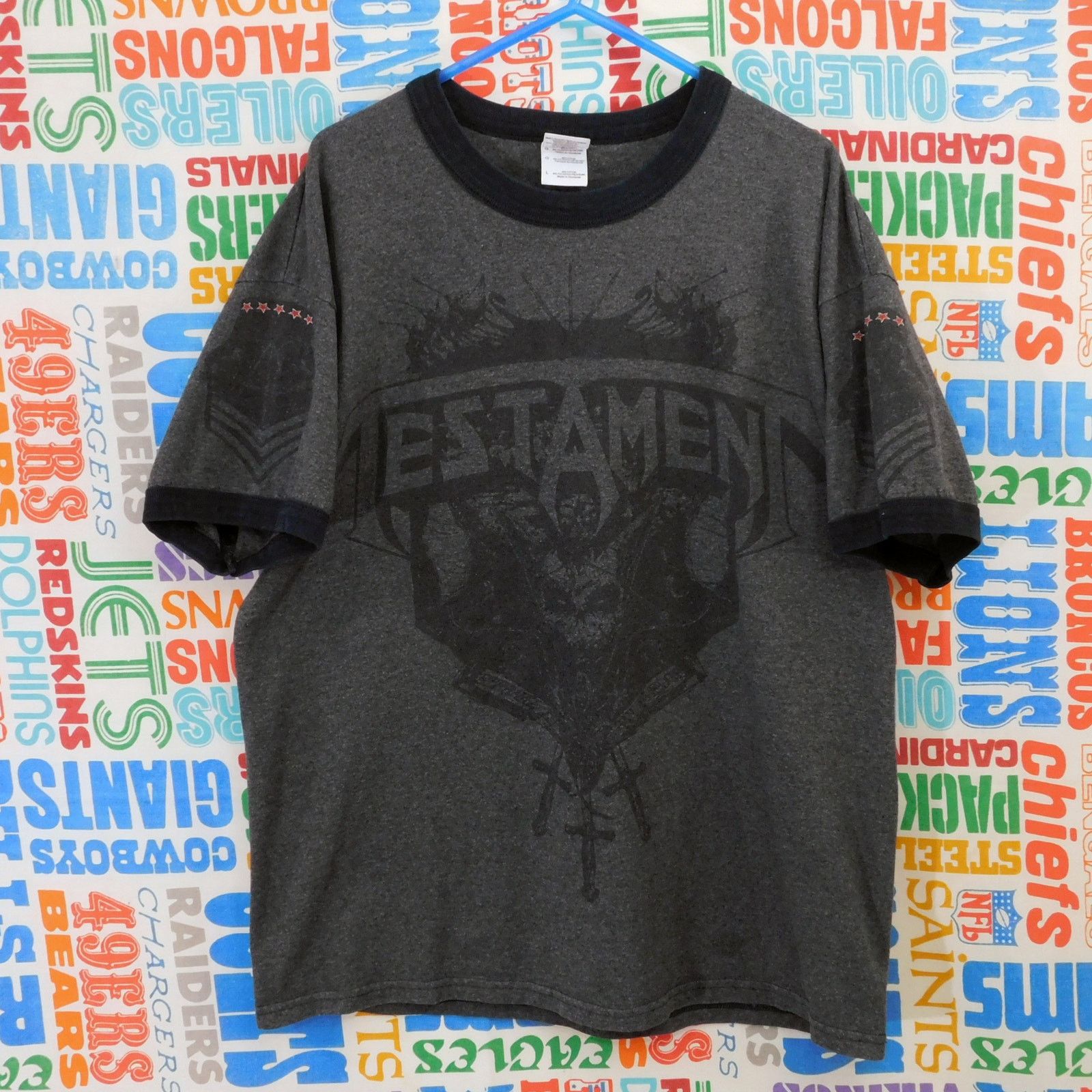 Gildan Testament American Fall Campaign 2011 Tour Ringer Tee Size L Size US L / EU 52-54 / 3 - 1 Thumbnail
