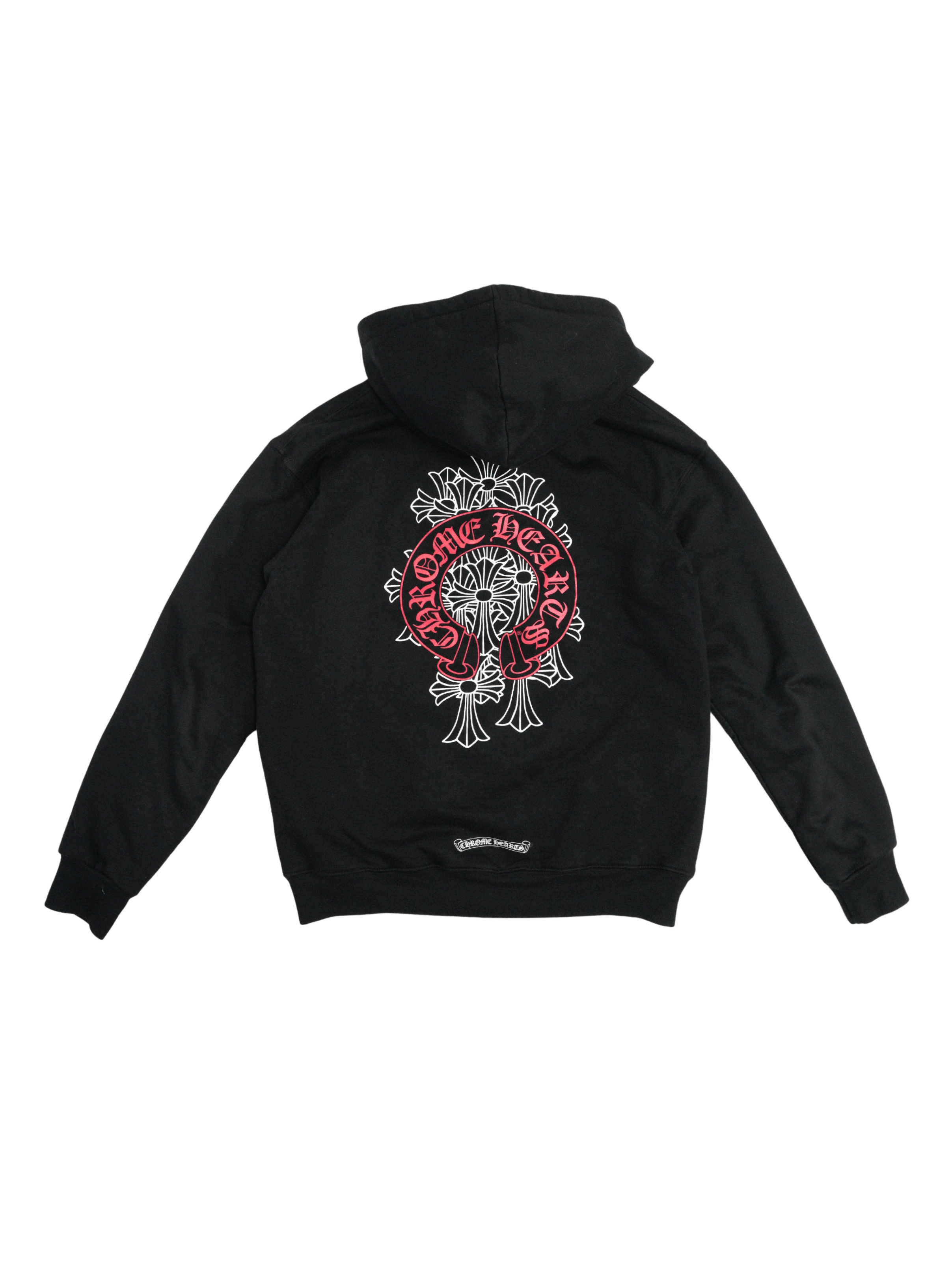Chrome Hearts Chrome Hearts Red Horseshoe Waffle Zip Up Hoodie Size US M / EU 48-50 / 2 - 1 Thumbnail