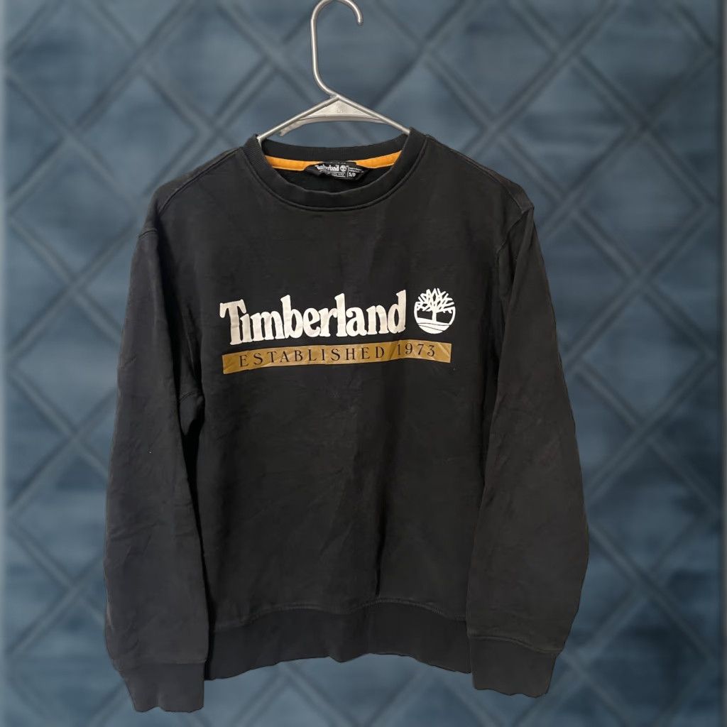 Timberland Timberland Mens Black Logo Crew Neck Fleece Knit Sweater Size Small Size US S / EU 44-46 / 1 - 1 Thumbnail
