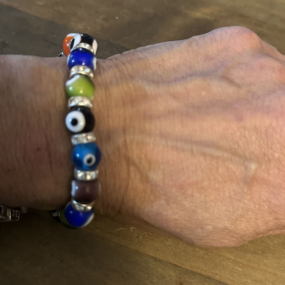 Other Evil eye multicolor glass bead stretch bracelet Size ONE SIZE - 3 Thumbnail