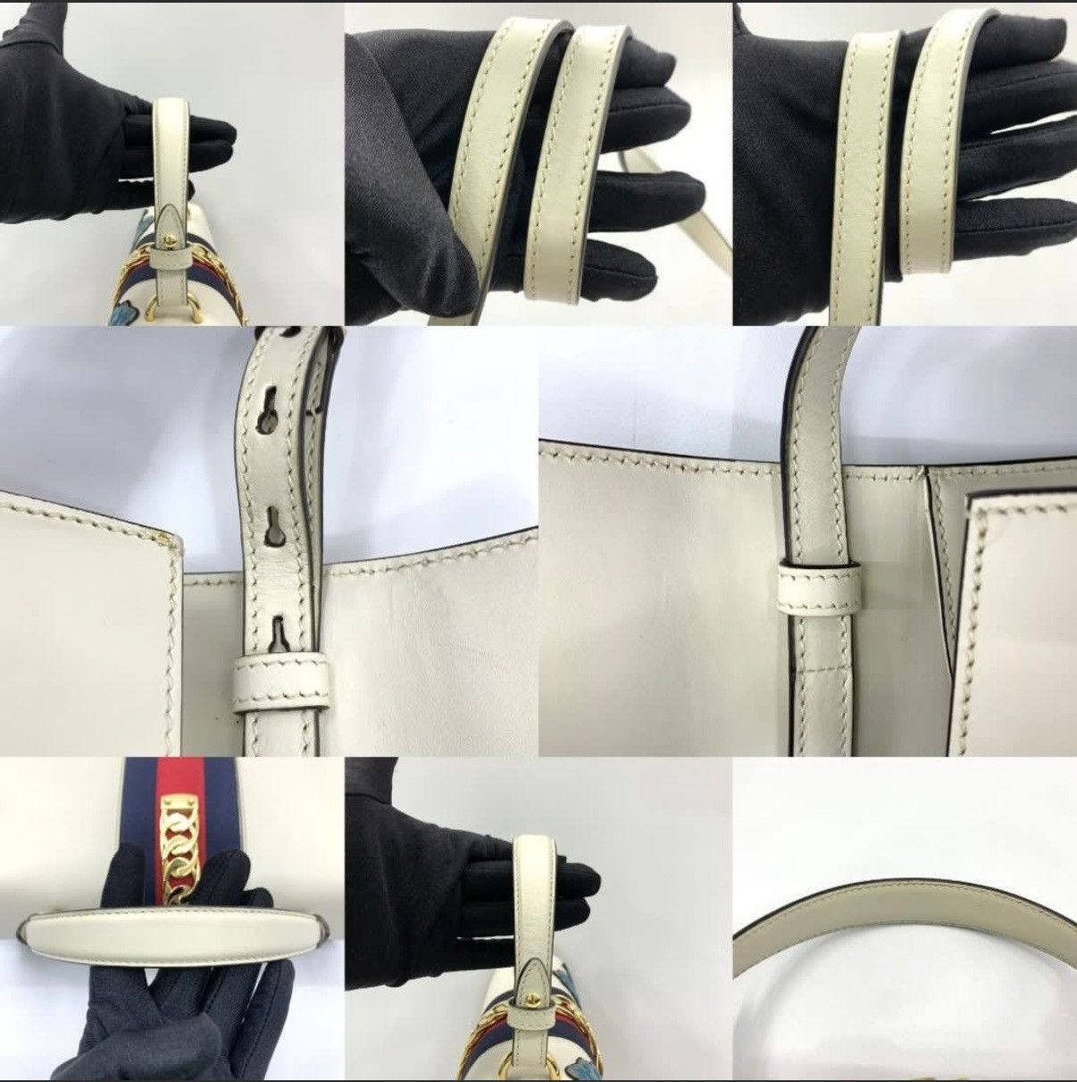 Gucci Gucci Sylvie Floral Embroidered Shoulder bag Size ONE SIZE - 6 Thumbnail