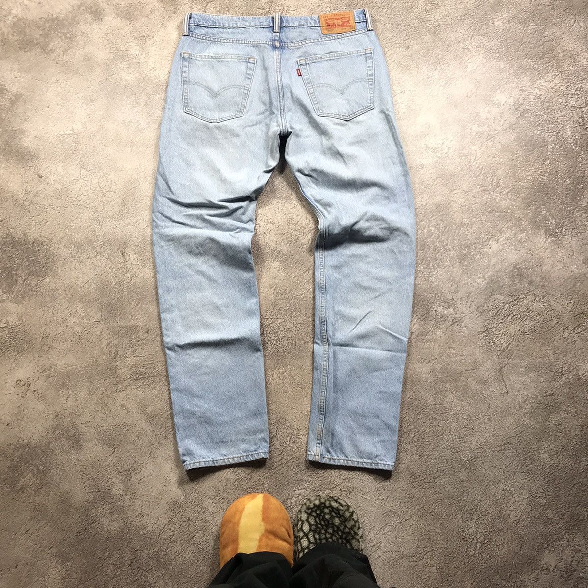 Vintage Vintage 90s Levis Distressed Baggy Jeans Grunge Thrashed 33 Size US 33 - 2 Thumbnail