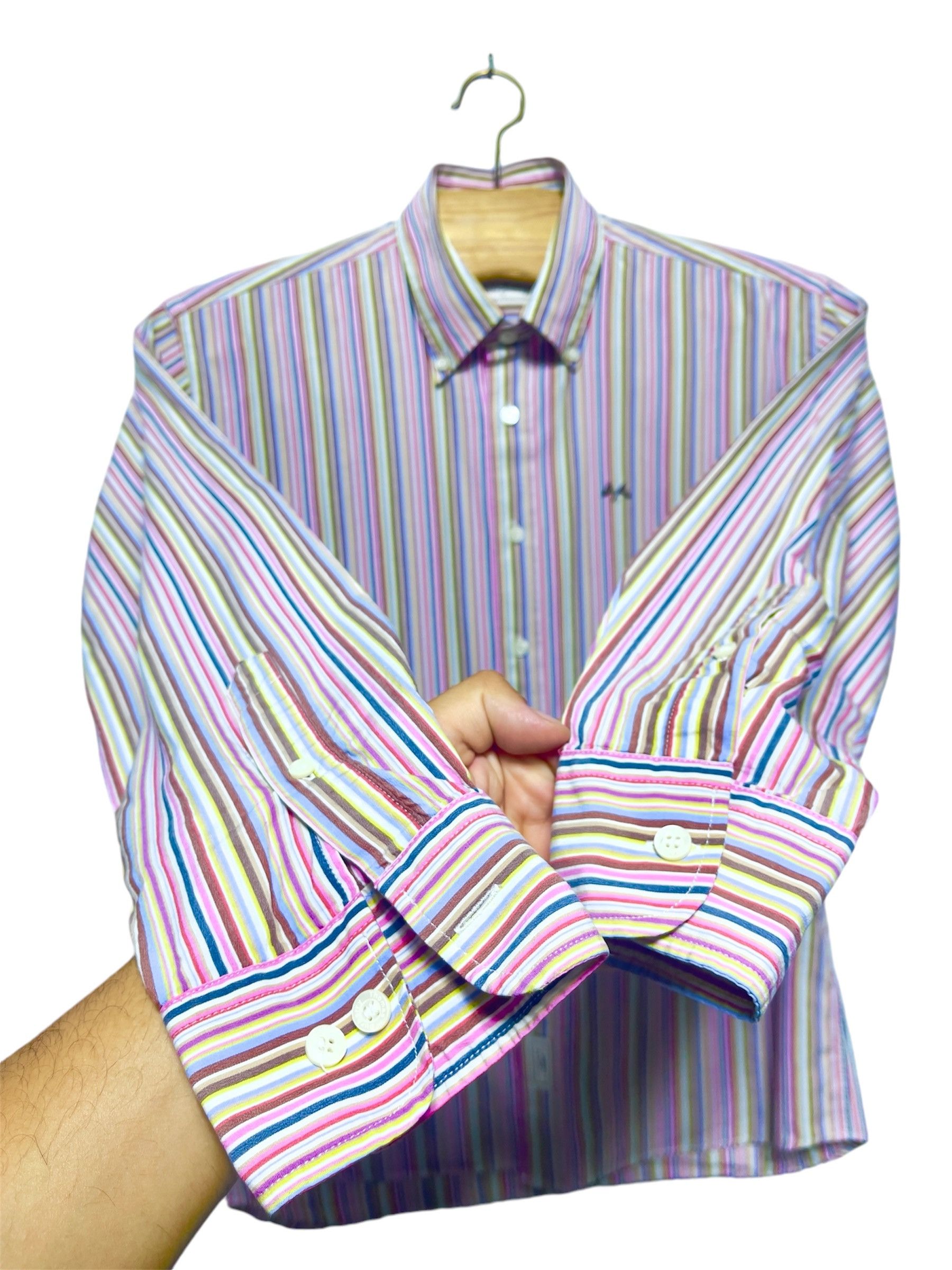 Burberry 🔥 Tb Burberry striped shirt L size multicolored Size US L / EU 52-54 / 3 - 2 Thumbnail