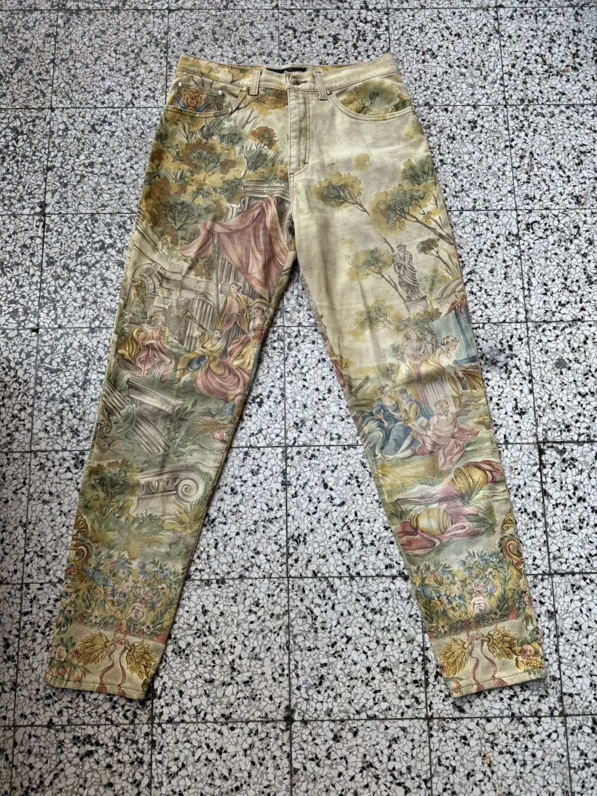 Roberto Cavalli Roberto Cavalli romantic renaissance angels print Size 32" / US 10 / IT 46 - 1 Thumbnail