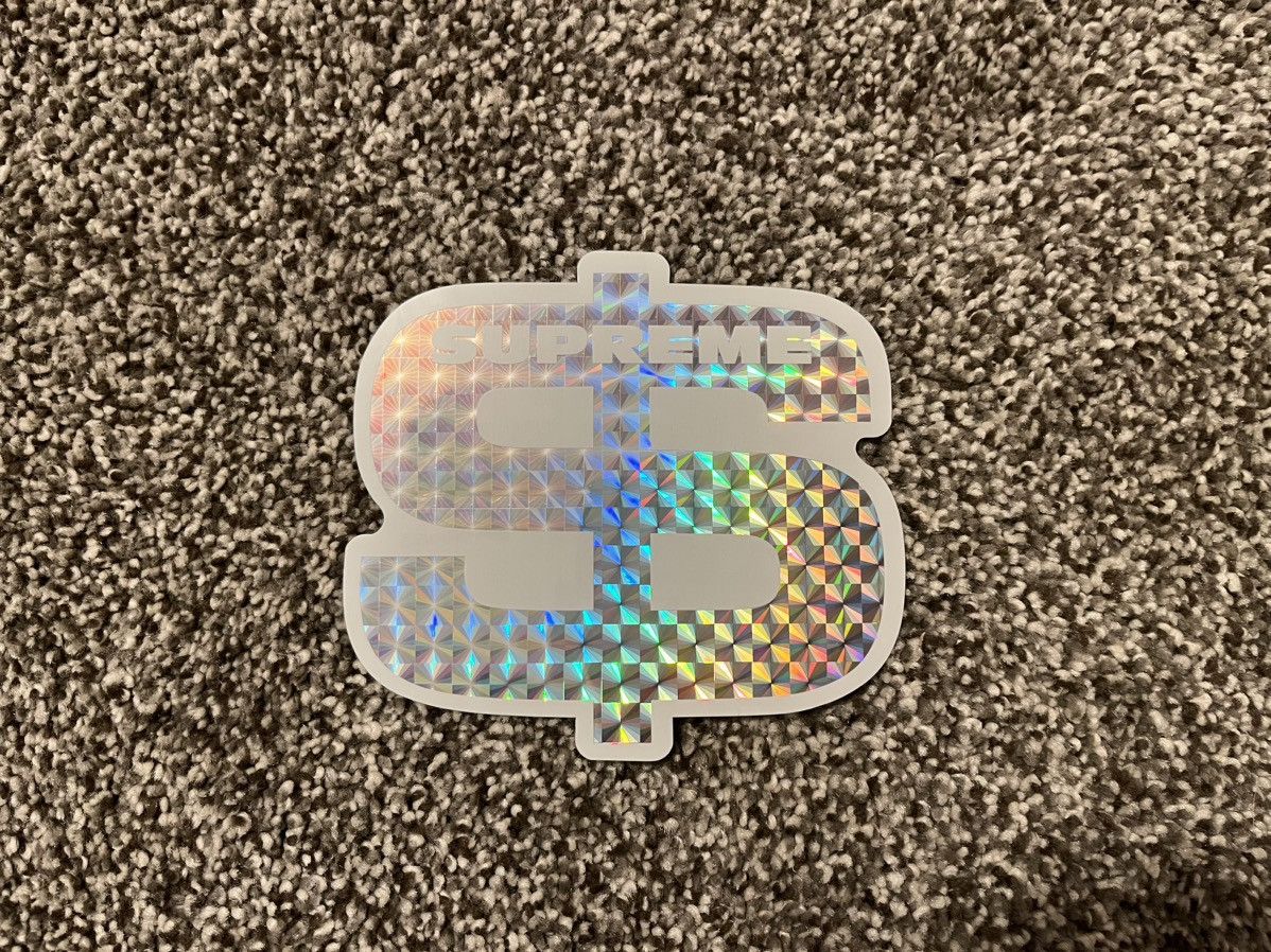 Supreme Supreme Holographic Bling Dollar Sign Sticker 