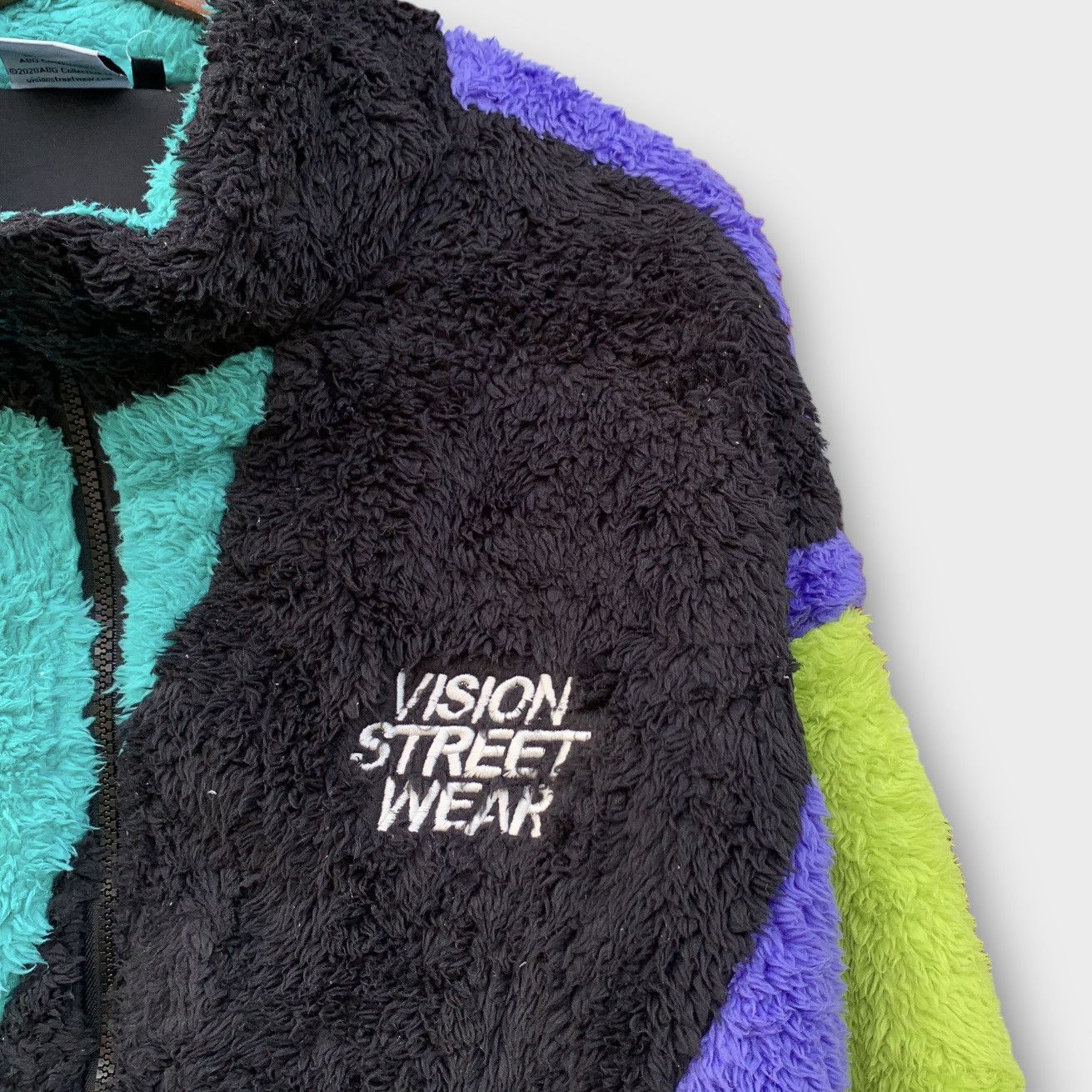 Vision street wear Fleece Sherpa Jacket Colour Block