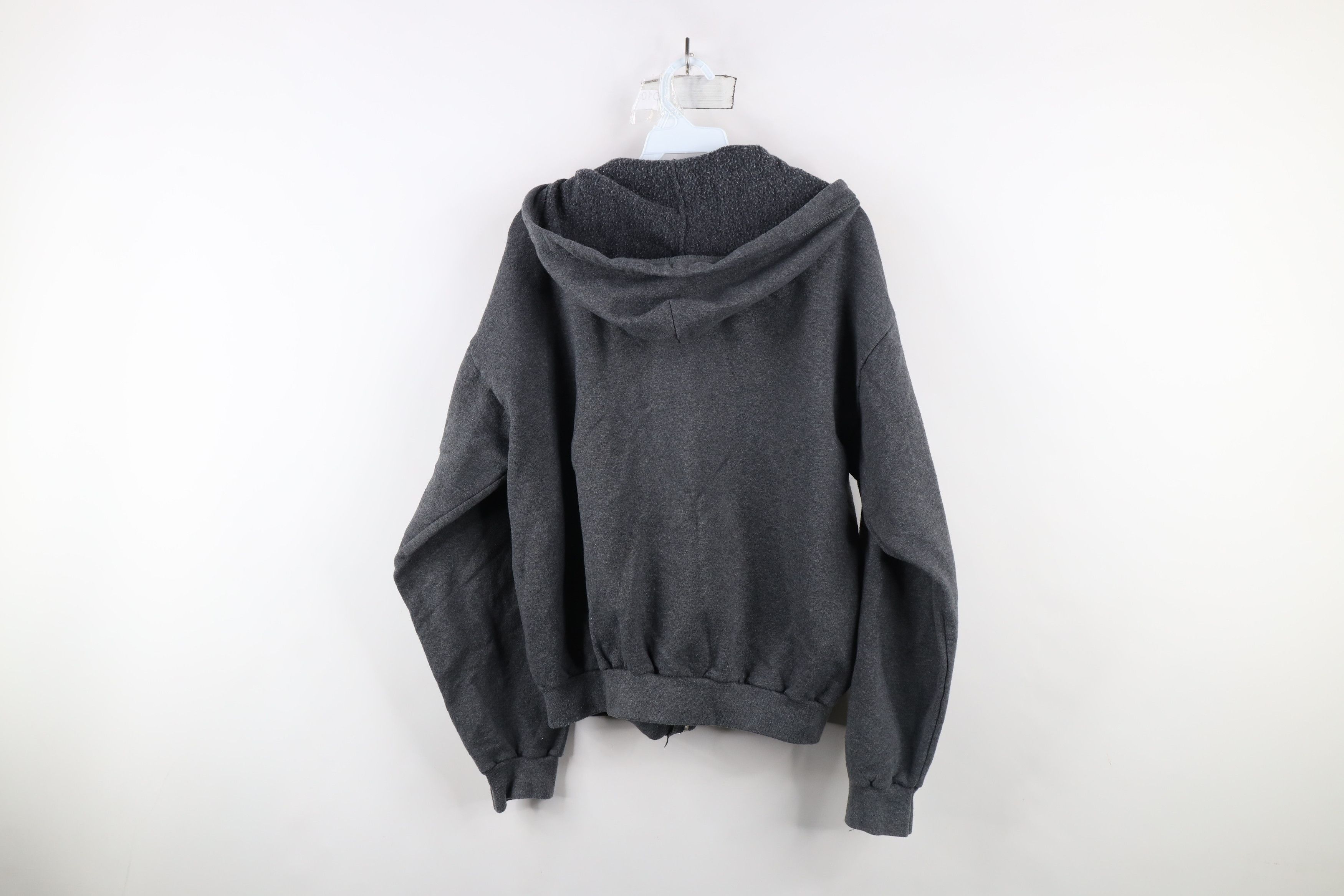 Vintage Vintage 90s Streetwear Blank Full Zip Hoodie Sweatshirt Gray Size US M / EU 48-50 / 2 - 8 Thumbnail