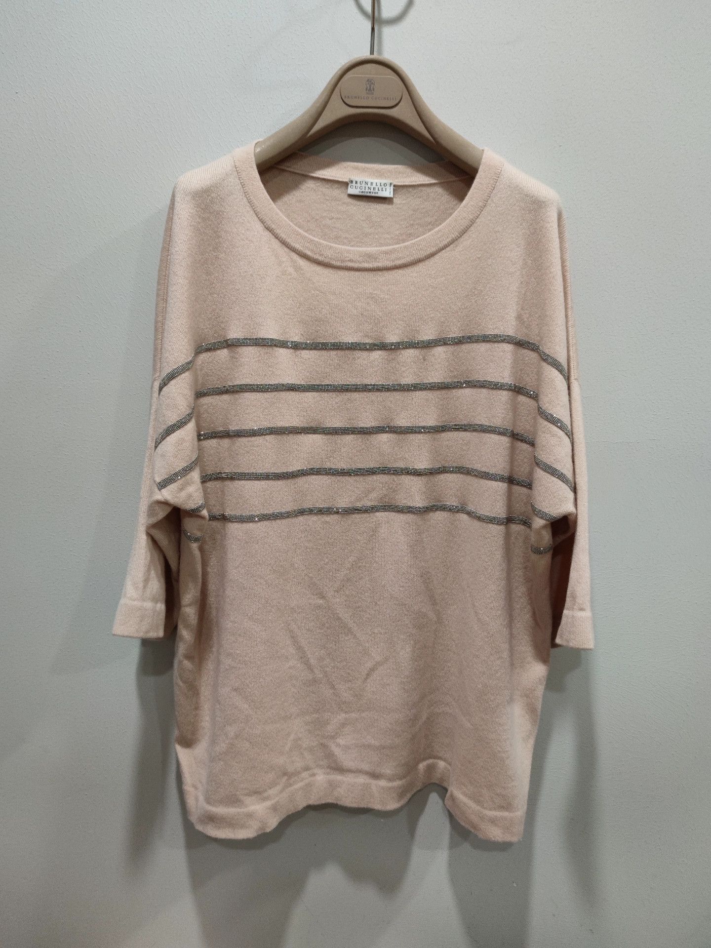 Brunello Cucinelli Brunello Cucinelli Cashmere Beaded Sweater T-shirt - dmc Size US L / EU 52-54 / 3 - 1 Thumbnail
