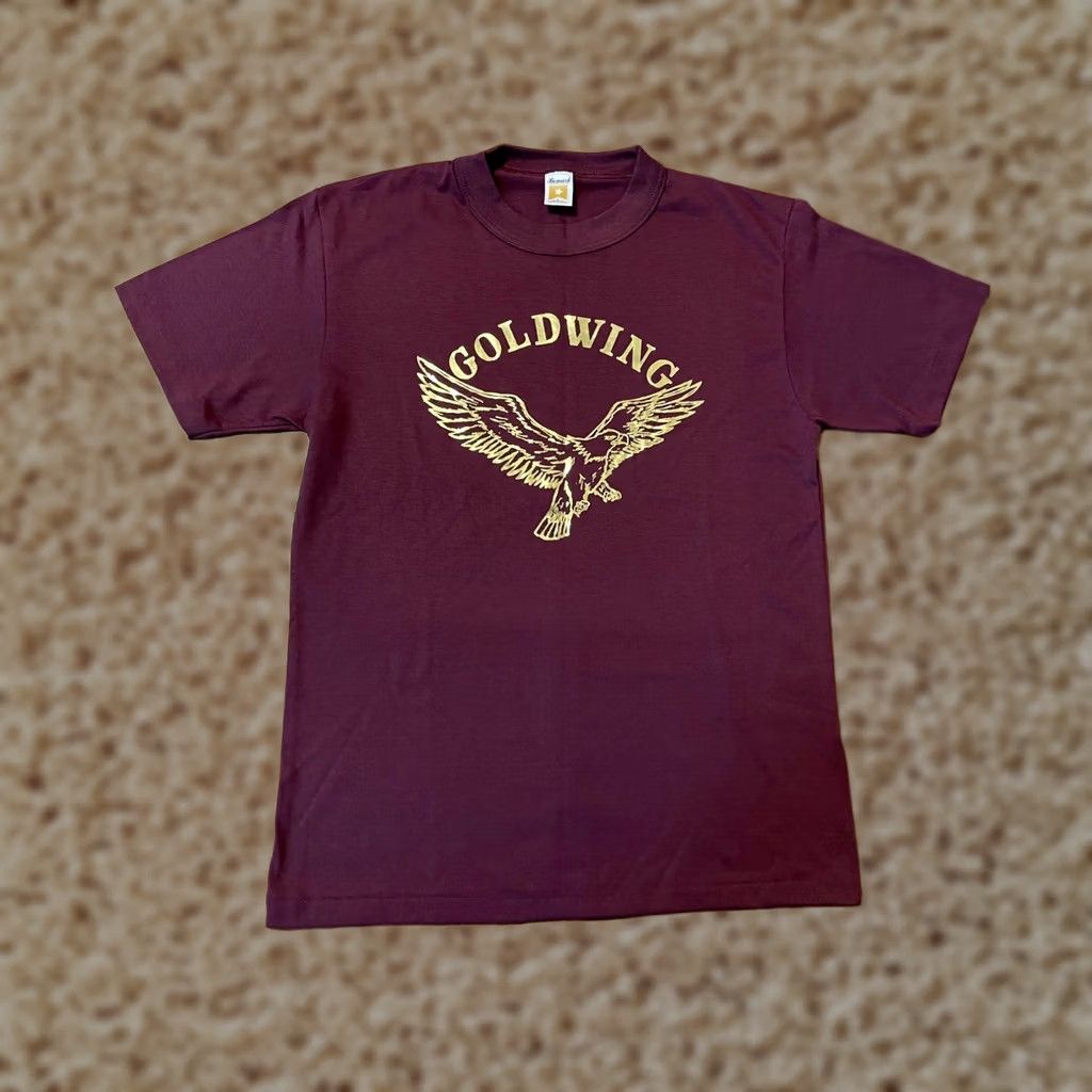 Vintage VINTAGE Honda Goldwing Motorcycles Eagle T-Shirt Maroon USA Made Men's L S/S Size US L / EU 52-54 / 3 - 1 Thumbnail