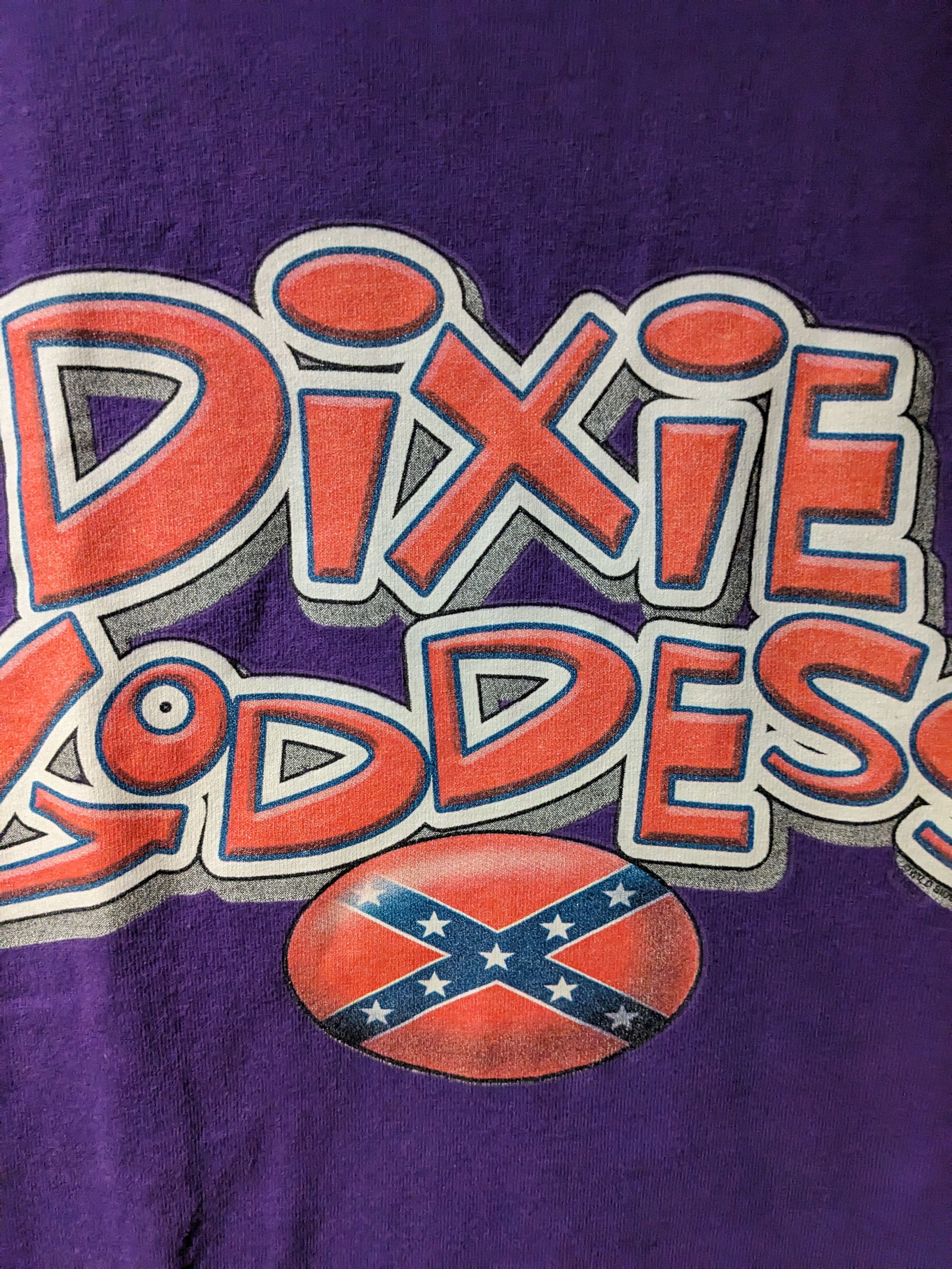 Fruit Of The Loom × Vintage Vintage 90s Dixie Goddess Redneck Country XX-Large T-Shirt Size US XXL / EU 58 / 5 - 2 Thumbnail